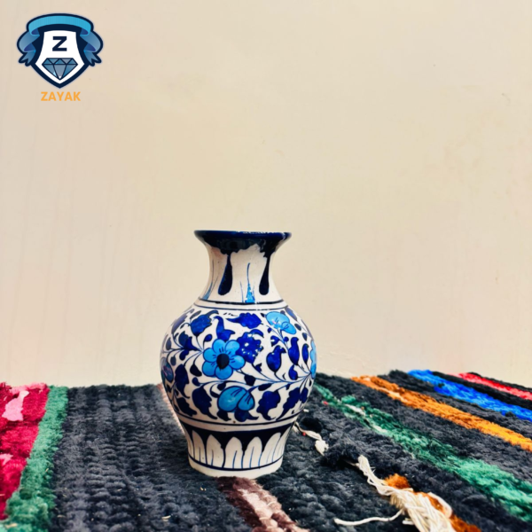 Blue Pottery Vase – Baluster Shape (Medium) - Image 2