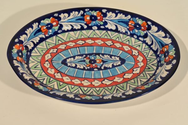 Blue Pottery Serving Trays – Set of 2 - Image 2